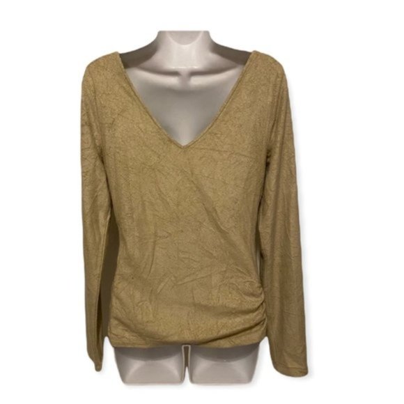 Anthropologie Saturday Sunday Rhea Boat-Neck Soft Plush Ruched Top Size M - Picture 7 of 15